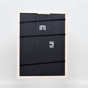 Marco efecto madera perfil 2070 cristal museo 25x60 cm blanco