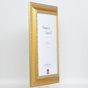 Efecto marco barroco perfil 31 oro 25x60 cm cristal de museo