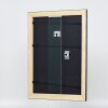Efecto marco de madera perfil 94 negro 25x70 cm cristal antirreflectante