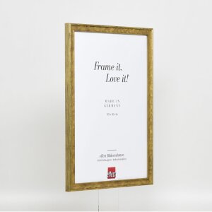 Efecto marco de madera perfil 2070 cristal acrílico 25x70 cm oro