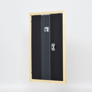 Efecto marco de madera perfil 2210 natural 25x70 cm cristal de museo