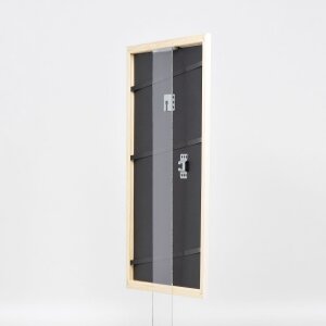 Efecto Marco de madera Perfil 32 blanco 25x70 cm Vidrio de museo