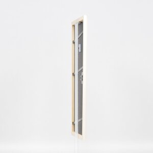 Efecto Marco de madera Perfil 32 blanco 25x70 cm Vidrio de museo