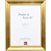 Efecto marco de madera perfil 95 oro 25x70 cm cristal antirreflejos