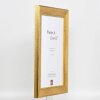 Efecto marco de madera perfil 95 oro 25x70 cm cristal antirreflejos