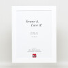 Efecto marco de madera maciza perfil 30 blanco 25x70 cm cristal de museo