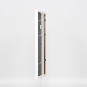 Marco efecto madera perfil 2070 cristal museo 25x70 cm blanco