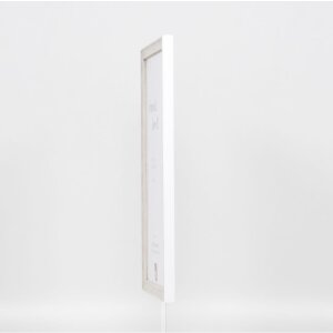 Marco efecto madera perfil 2070 cristal museo 25x70 cm blanco