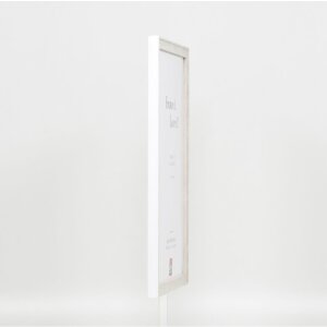 Marco efecto madera perfil 2070 cristal museo 25x70 cm blanco