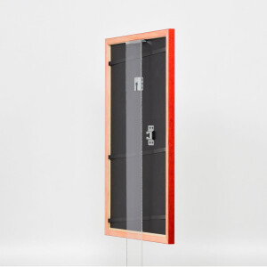 Efecto marco de madera perfil 89 rojo 25x80 cm cristal acrílico