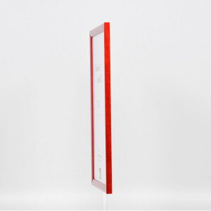 Efecto marco de madera perfil 89 rojo 25x80 cm cristal acrílico