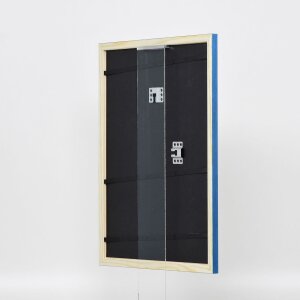 Efecto marco de madera perfil 89 azul 25x80 cm cristal acrílico