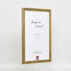 Efecto marco de madera perfil 2070 cristal antirreflejos 25x80 cm oro