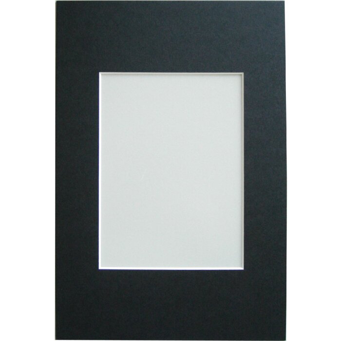 Passepartout biselado - 20x30 cm - negro