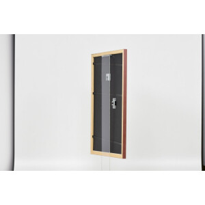 Efecto marco de madera perfil 38 marrón 25x80 cm cristal de museo