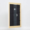 Efecto Marco de madera maciza Perfil 30 blanco 25x80 cm Vidrio de museo