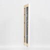 Efecto Marco de madera maciza Perfil 30 blanco 25x80 cm Vidrio de museo