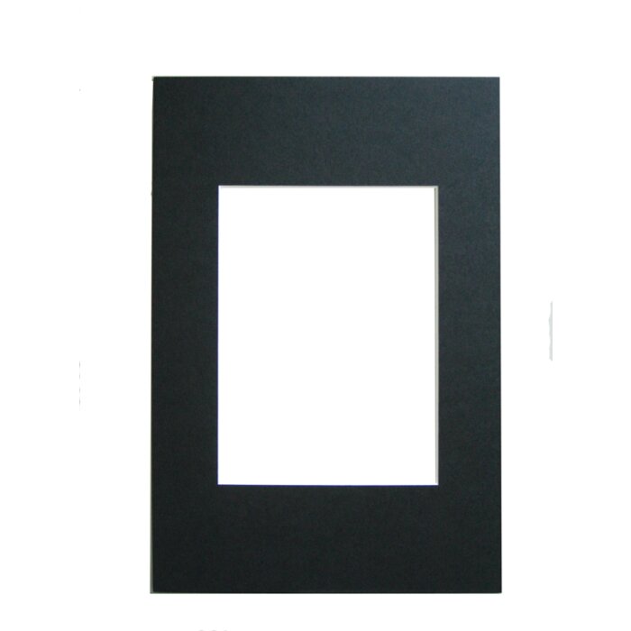 Passepartout biselado - 30x40 cm - negro
