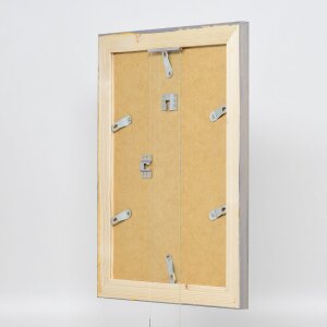 Portarretratos efecto madera maciza 2240 gris 25x80 cm cristal de museo