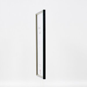 Efecto Marco de madera Perfil 23 azul 27x48 cm cristal transparente