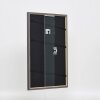 Efecto marco de madera maciza perfil 25 nuez marrón 27x48 cm cristal antirreflejos