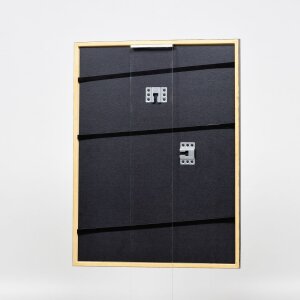 Efecto marco de madera perfil 23 marrón claro 27x48 cm cristal de museo
