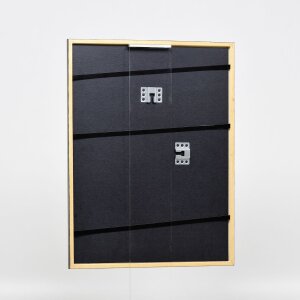 Efecto marco de madera perfil 23 marrón claro 27x48 cm cristal de museo