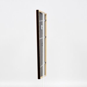 Efecto marco de madera perfil 23 marrón claro 27x48 cm cristal de museo