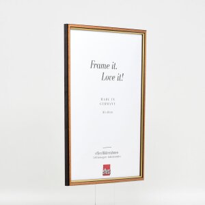 Efecto marco de madera perfil 23 marrón claro 27x48 cm cristal de museo