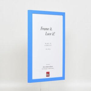 Marco de madera Top Cube 27x48 cm cristal de museo azul