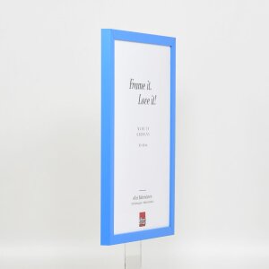 Marco de madera Top Cube 27x48 cm cristal de museo azul