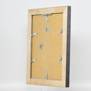 Efecto marco de madera maciza perfil 28 oro 27x48 cm cristal transparente