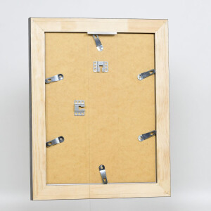 Efecto marco de madera maciza perfil 28 oro 27x48 cm cristal transparente