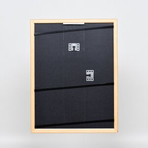 Efecto marco de madera perfil 89 salmón 27x48 cm cristal de museo