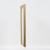 Efecto marco barroco de madera perfil 37 plata antigua 27x48 cm cristal de museo