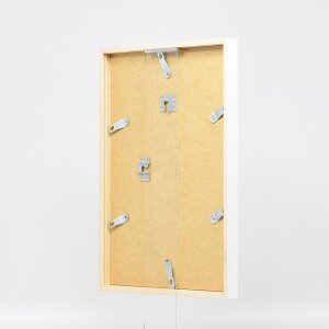 Marco de madera efecto Perfil 35 blanco 28x35 cm cristal antirreflejos