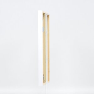 Marco de madera efecto Perfil 35 blanco 28x35 cm cristal antirreflejos