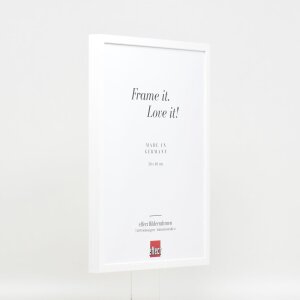 Marco de madera efecto Perfil 35 blanco 28x35 cm cristal antirreflejos