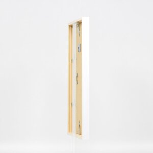 Marco de madera efecto Perfil 35 blanco 28x35 cm cristal antirreflejos