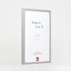 Efecto marco de madera perfil 35 gris claro 28x35 cm cristal antirreflejo