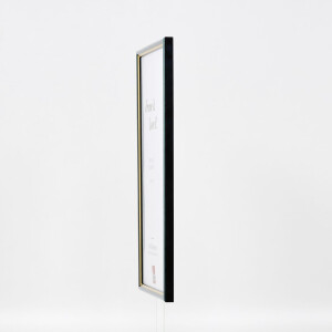 Efecto marco de madera perfil 23 azul 28x35 cm cristal de museo