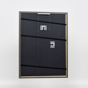 Efecto marco de madera maciza perfil 25 azul 28x35 cm cristal de museo