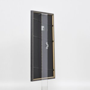 Efecto marco de madera maciza perfil 25 azul 28x35 cm cristal de museo