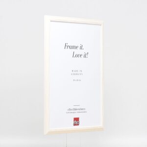 Efecto Marco de madera Perfil 32 blanco 28x35 cm Vidrio de museo