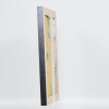 Efecto Marco de madera maciza Perfil 28 plata 28x35 cm Cristal acrílico