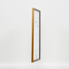 Efecto marco de madera maciza perfil 22 marrón-oro 29,7x42 cm cristal transparente