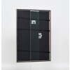 Efecto marco de madera maciza Perfil 29 plata 29,7x42 cm cristal transparente
