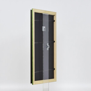 Efecto marco de madera perfil 21 verde 29,7x42 cm cristal antirreflejos