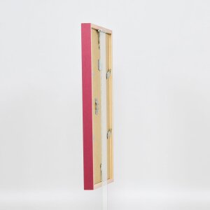 Efecto marco de madera perfil 35 rojo 29,7x42 cm cristal normal + separador