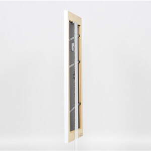 Efecto marco de madera maciza perfil 30 blanco 29,7x42 cm cristal acrílico